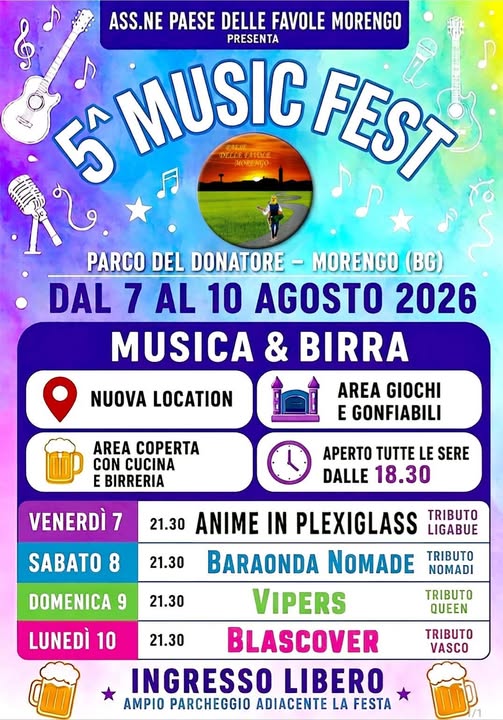 locandina 5° Music Fest - Nomadi e non solo