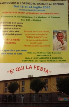 "E QUI LA FESTA"