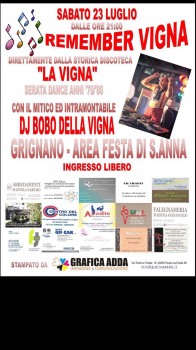 REMEMBER VIGNA CON DJ BOBO