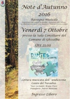 NOTE D'AUTUNNO 2016 - DANTE'S PARADISE CONCERTS