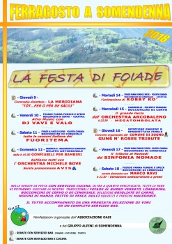 FESTA DI FOIADE - FERRAGOSTO A SOMENDENNA