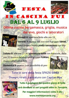 Festa in cascina Fuì Mama Tanzania
