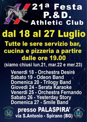 21a Festa Estiva P. & D. Athletic Club